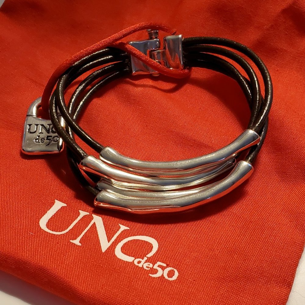 UNO de 50 925 Silver – RARE FIND Vintage "Not to Be" Multi-Strand Wrap Bracelet